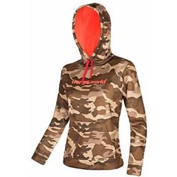 Trangoworld Poppi-P Sudadera, Mujer, marrón/Fluor Coral, S