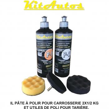KITAUTOS KP2 Pulimento para Carrocería 2X1/2l y utiles de pulido.