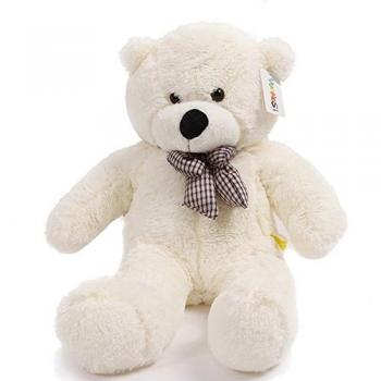 YunNasi Oso de Peluche Suave Almohada Gigante Teddy Juguetes de Peluche para Animales 100cm Blanco