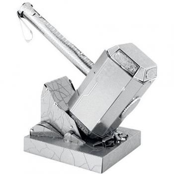 Metal Earth Puzzle 3D Mjolnir Martillo De Thor . Rompecabezas De Metal De Marvel. Maquetas Para Construir Para Adultos Nivel Moderado De 7.5 X 4.5 X 7.8 Cm