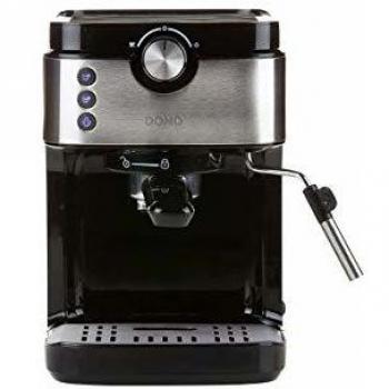 Cafetera Eléctrica Expresso Domo DO711K 0,9 L con Mousseur de Leche y Porta-Filtro de Acero Inoxidable 1450 W