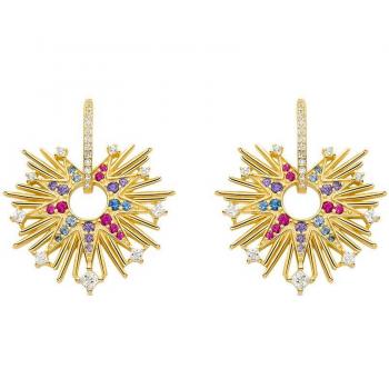 PENDIENTES TRENDY DE PLATA BAÑADOS EN ORO AMARILLO LUXENTER