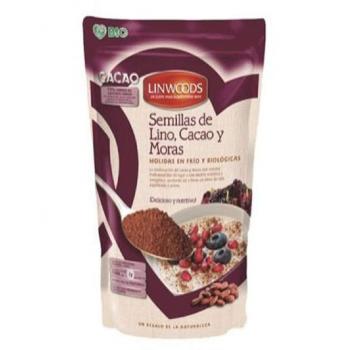 El Granero Semillas de Lino con Cacao y Moras Linwoods, 200 G, Pack de 1
