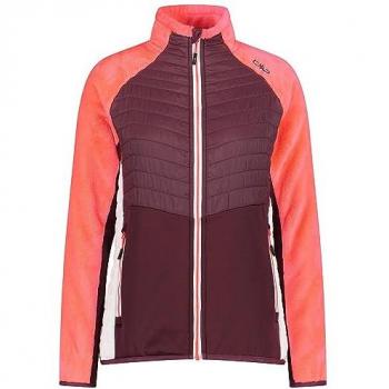 CMP Women's Hybrid Jacket 33P2666 - Orange and Dark Pink