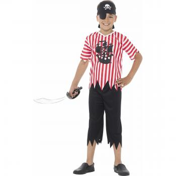 Disfraz de Pirata Rayas Rojo y Blanco para Niño - Smiffy's