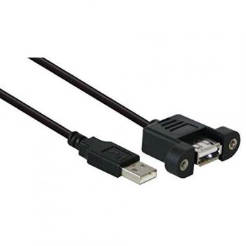 Cable de extensión USB 2.0 Tipo A a conector hembra empotrado, 1.8 m
