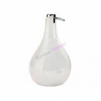 Gedy AZ800200300 Dosificador de Jabón, Blanco, 10.2x10.2x17 cm