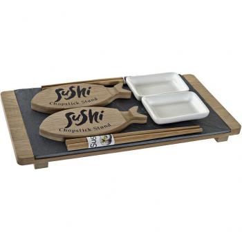 Pack de Sushi Bambú y Pizarra con Accesorios para una Experiencia Oriental Completa