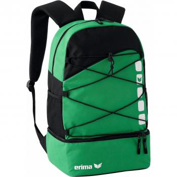 Erima GmbH 723342 Mochila Multifunción con Compartimento Inferior, Unisex, Smaragd/Negro, 1