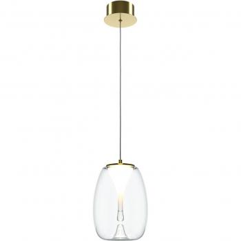 Lámpara Colgante LED Splash, Transparente, Ø 20 cm, Cristal con Luz Cálida
