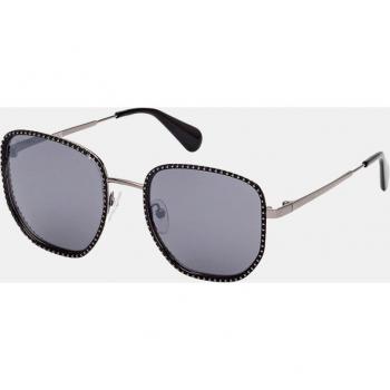 Max & Co. Women's Round Sunglasses in Shiny Black / Smoke