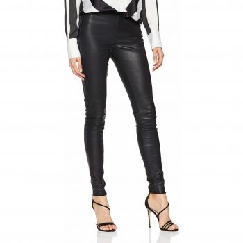 Y.A.S YAS Yaszeba Stretch Leather Legging Noos Leggings, Negro