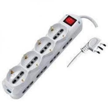 Multipresa Mediacom 6 Salidas con Interruptor y Protección Térmica