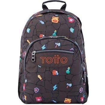 TOTTO Mochila escolar adaptable a carro estampado videojuego - Acuareles