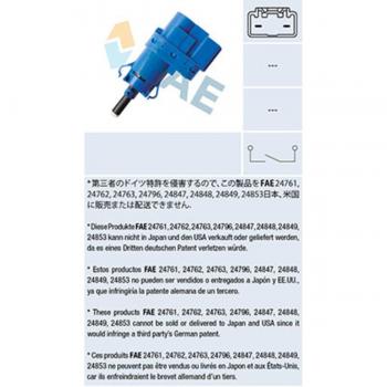 Interruptor de luces de freno FAE 24853 - Interruptor eléctrico, compatible con diversos modelos de vehículos, fácil instalación, alta durabilidad y precisión en el funcionamiento