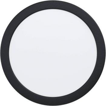 Foco empotrable LED inteligente Fueva-Z 21,6 cm, negro, regulable, IP44, control por voz y app