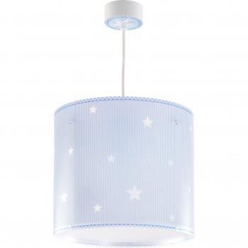 Dalber 62012T Sweet Dreams, Lámpara colgante Estrellas azul, E27, Clase de eficiencia energética A++ a C