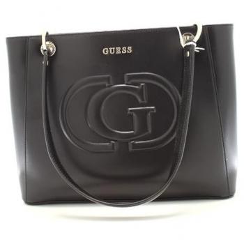 Guess Eco Mietta Black Tote Bag - Modern Shopper with 4G Logo for Women