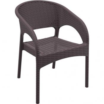 Panama Rattan Outdoor Armchair - Brown