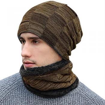 BOYOU Unisex Hombres/Mujeres Invierno Cálido Sombrero de Punto Al Aire Libre de Felpa Engrosamiento Gorro de Punto Sombrero de Esquí para el Invierno