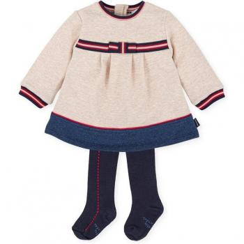 Vestido de bebé niña en arena de punto roma Tutto Piccolo