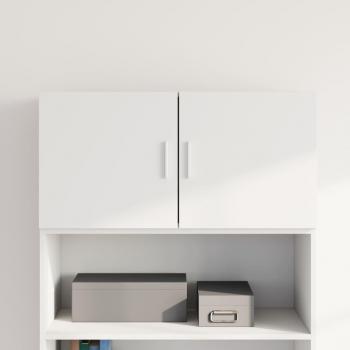 Armario de Pared Madera de Ingeniería Blanco 80x42,5x40 cm, Armario de Almacenamiento Flotante