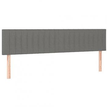 Cabecero con LED de tela gris oscuro 180x5x78/88 cm