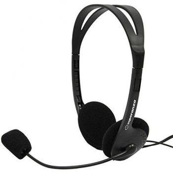 Esperanza EH102 Auriculares Diadema Alámbricos para Llamadas/Música, Color Negro