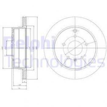 Disco de freno DELPHI BG4069, disco de freno de alta calidad, fabricado con materiales duraderos, diseñado para un rendimiento óptimo en vehículos, ofrece una excelente disipación del calor y resistencia al desgaste