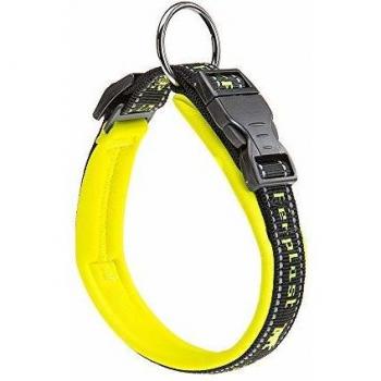 Collar Sport Dog Ferplast Amarillo Nylon 35-45 cm 25 mm con Imbottitura Suave