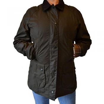 Barbour Classic Beadnell Ladies Wax Jacket - Olive - UK8 EU34 US4 - female