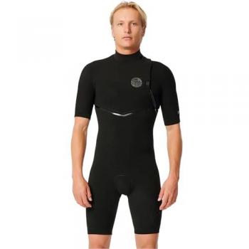 Rip Curl E-Bomb 2/2 mm Shorty Wetsuit con Cremallera en la Espalda - Negro - Talla S