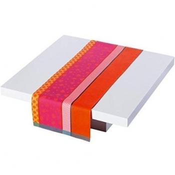 Le Jacquard Francais 20701 camino de mesa Enduit Zingaro algodón Flamenco 50 X 150 cm