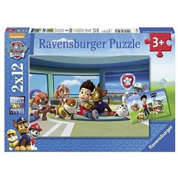 PAW PATROL-Patrulla Canina Rompecabezas 2 x 12 Piezas, Color