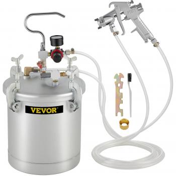 Vevor Pistola Pulverizadora de Tanque de Pintura a Presión 10L - Capacidad de 10 litros, incluye pistola rociadora, diseño ergonómico, presión ajustable, ideal para pintar superficies grandes y