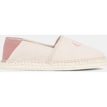 Alpargatas planas de mujer en textil con logo - Blanco Talla 38