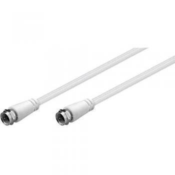 Cable Antena Goobay Clase A, 85 dB, Doble Apantallado, 1 m, Blanco