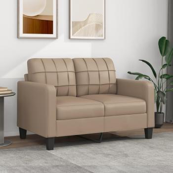 Sofá de 2 plazas Cappuccino 140 cm en cuero sintético
