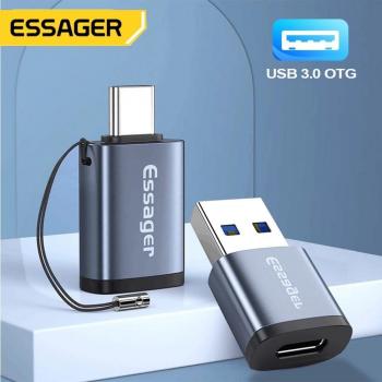 Adaptador OTG USB 3.0 Type-C Macho a Hembra para MacBook, Xiaomi, Samsung S20 - Conector USBC