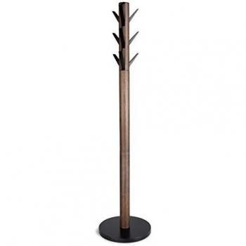 Umbra 320361-048 Flapper Coat Rack, Wood, Black/Walnut