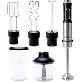 Batidora de mano 5 en 1 Zeegma Handy Chef - 1500W - 15 velocidades - Sin BPA - Cuchillas de acero inoxidable - 800 ml