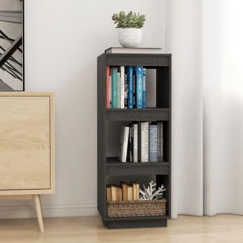 Librería/partición gris 40x35x103cm madera maciza de pino