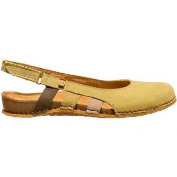 El Naturalista N5817 Panglao Pleasant Multi Herbal Sandalias Planas de Piel con Autocierre para Mujer - Verde