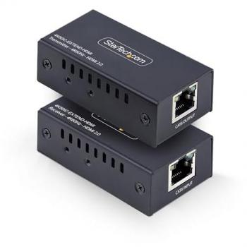 StarTech 4K HDMI Extender Over CAT5E/CAT6, 60Hz, 200ft (60m) Transmitter and Receiver Kit with Power Over Cable