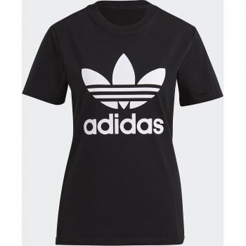 Camiseta de Mujer Adidas Originals Trefoil Negra de Manga Corta