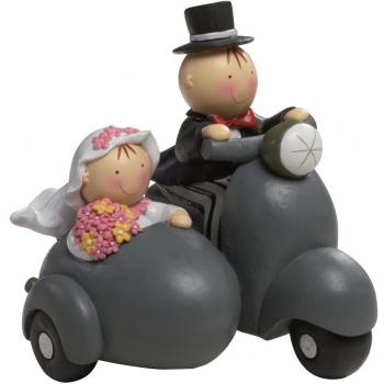 Mopec Y57 - Figura de pastel hucha Pit & Pita sidecar, 18 cm