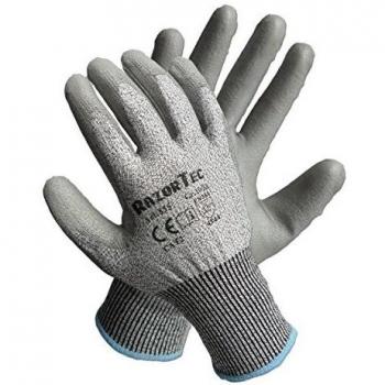 razortec 855 Premium de protección Guantes gr 11/XXL, clase de protección 5, - Guantes de trabajo con recubrimiento de poliuretano en 388 DGIPAD-4544, guantes, Gris