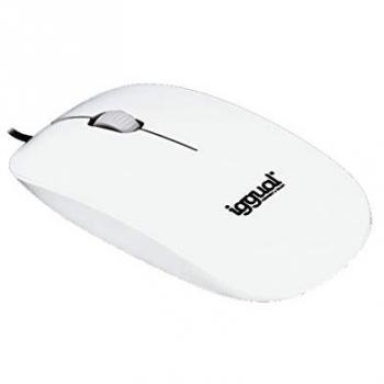 Iggual Slim 1 - Ratón óptico USB, color blanco