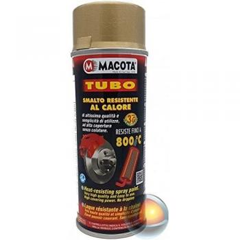 Macota - Esmalte en espray color oro resistente a las altas temperaturas, para frenos, tubos de escape, pinzas, 400 ml.