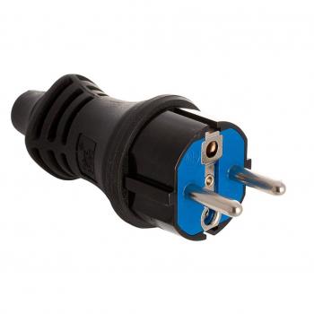 Clavija de Caucho 16A 250V T/TL IP44 4,8mm Negra - Solera 5706C